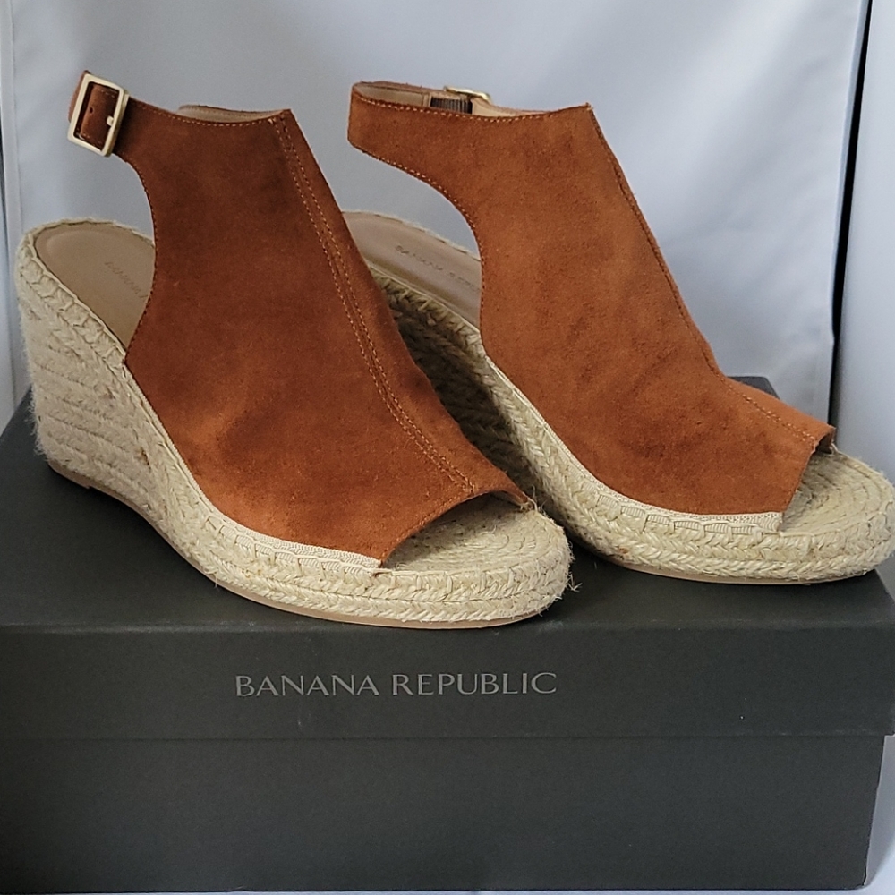Banana Republic Suede Wedge Espadrille